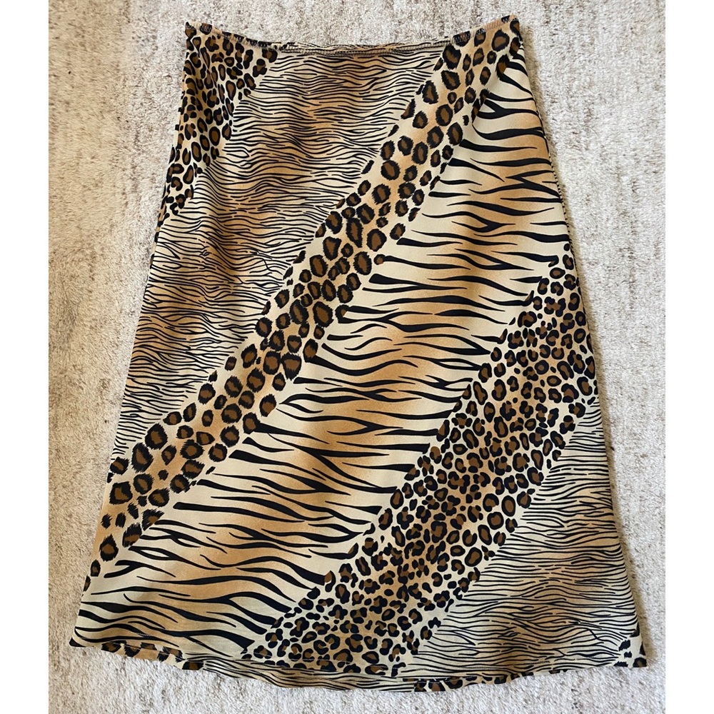 express / leopard & tiger skirt
